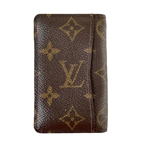 Authentic Louis Vuitton Brown Monogram Leather Pocket Organizer Card Holder - Picture 5 of 13